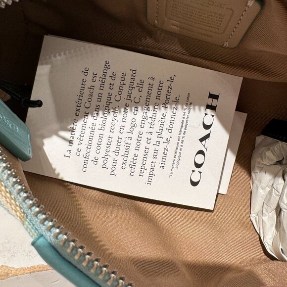 Coach CU003 Nolita Barrel Bag In Signature Jacquard IN Faded Blue - Picture 5 of 6